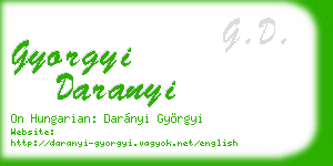 gyorgyi daranyi business card