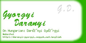 gyorgyi daranyi business card